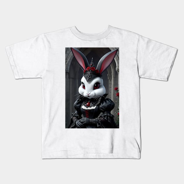 Beautiful gothic bunny Kids T-Shirt by Spaceboyishere